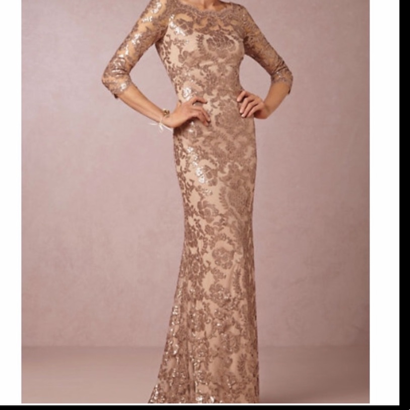 Tadashi Shoji Rose Gold Formal Dress